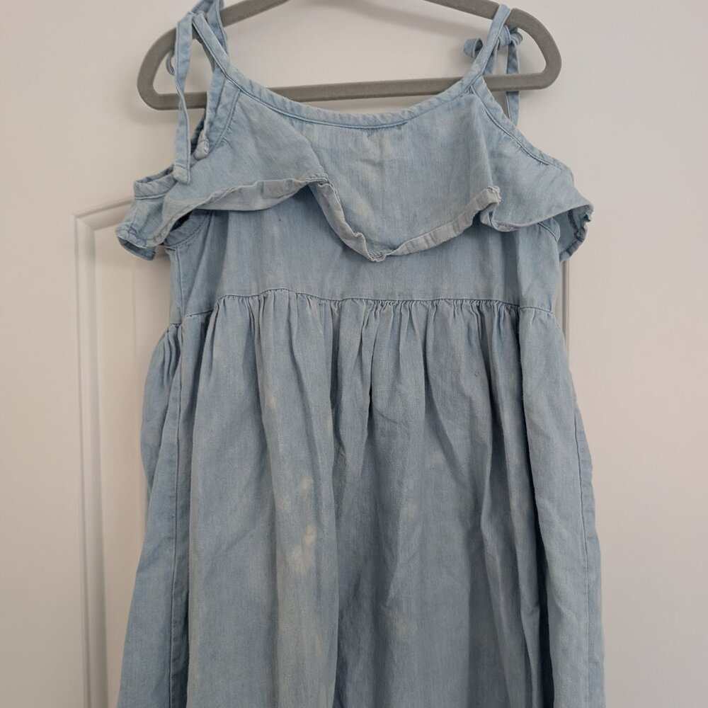 Light Blue Spaghetti Strap Denim Dress, Toddler Size 2-3